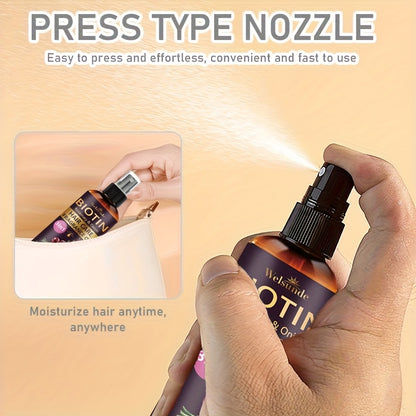 3-In-1 Rosemary And Onion Hair Care Oil Spray, No Rinse Required, Refreshing Lazy Fragrance, Smooths Hair, Salon-Grade Heat Protection Formula, Adds Natural Volume, Professional Quality Care, Ideal for Everyday Use, Unisex