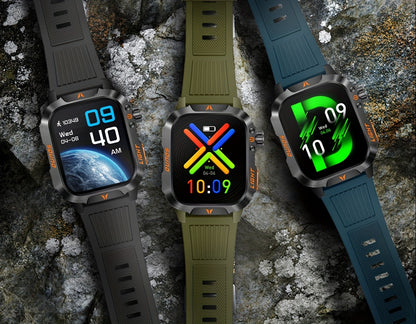 QTLJJBY Outdoor Sports Smartwatch with One-Touch Call Answering/Dialing, Message Notifications, Multiple Sports Modes, Activity Tracker (Calorie, Pedometer), Flashlight, 600mAh Battery, IP68 Waterproof, Couple's Watch, Perfec