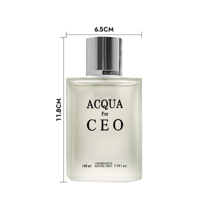 ACQUA BLACK CEO, Eau De Parfum Spray Perfume, Fragrance For Men- Daywear, Casual Daily - 3.4 Oz Bottle- Ideal EDP Beauty Gift For Birthday, Anniversary