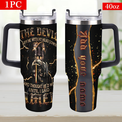 40oz Stainless Steel Tumbler with Lid - Custom Name Print, Double Wall Insulation, Break Resistant, Vacuum Insulated for Hot & Cold Drinks, Perfect for Outdoor Travel, Christmas Gift, Valentine's Day Gift, Spillproof Tumbler