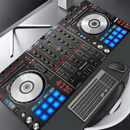 Pioneer DJ-SX Inspired Serato DJ Pro Controller Mouse Pad & Desk Mat - Non-Slip Rubber Base, Smooth Polyester Surface with DJ Equipment Layout (Transport Controls, Effects, Sampler) for Home Studio, Office & DJ Workspaces - D