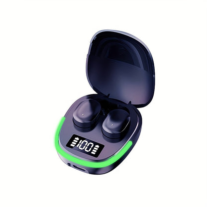 25 Years of Newly Upgraded Wireless Earbuds, Noise-Canceling Sports Headphones, 5.0 Gaming Headphones, Stereo Headphones with a Microphone, Featuring an LED Display, High Sound Quality, Aesthetically Pleasing Sports Headphone