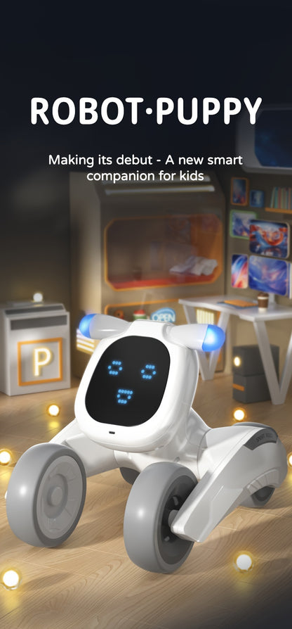 Robot Dog Toy With Face Expression & Lights, Smart Interactive Talking Robot Toys With Voice Control, Touch Sensing, Recording, Singing & Dancing, RC Robot Pet - For Girls & Boys - Perfect Christmas & Birthday Gift