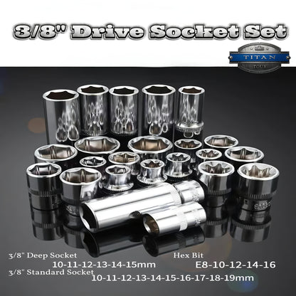Latest High-end Professional 222pcs Mechanical Tool Set, 1/4 "and 3/8" And 1/2 "drive 24/72 Tooth Ratchet, Socket Wrench Set Metric CR-V, Suitable for General Professional Mechanics, Automotive And Home Repairs, Motorcycle Ti