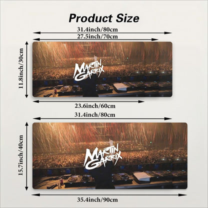 Martin Garrix Logo Gaming & Office Mouse Pad - Non-Slip Rubber Base, Smooth Tracking Surface, DJ-Inspired Desk for PC/Laptop, Durable Computer Accessory with Iconic Signature Design for Fans