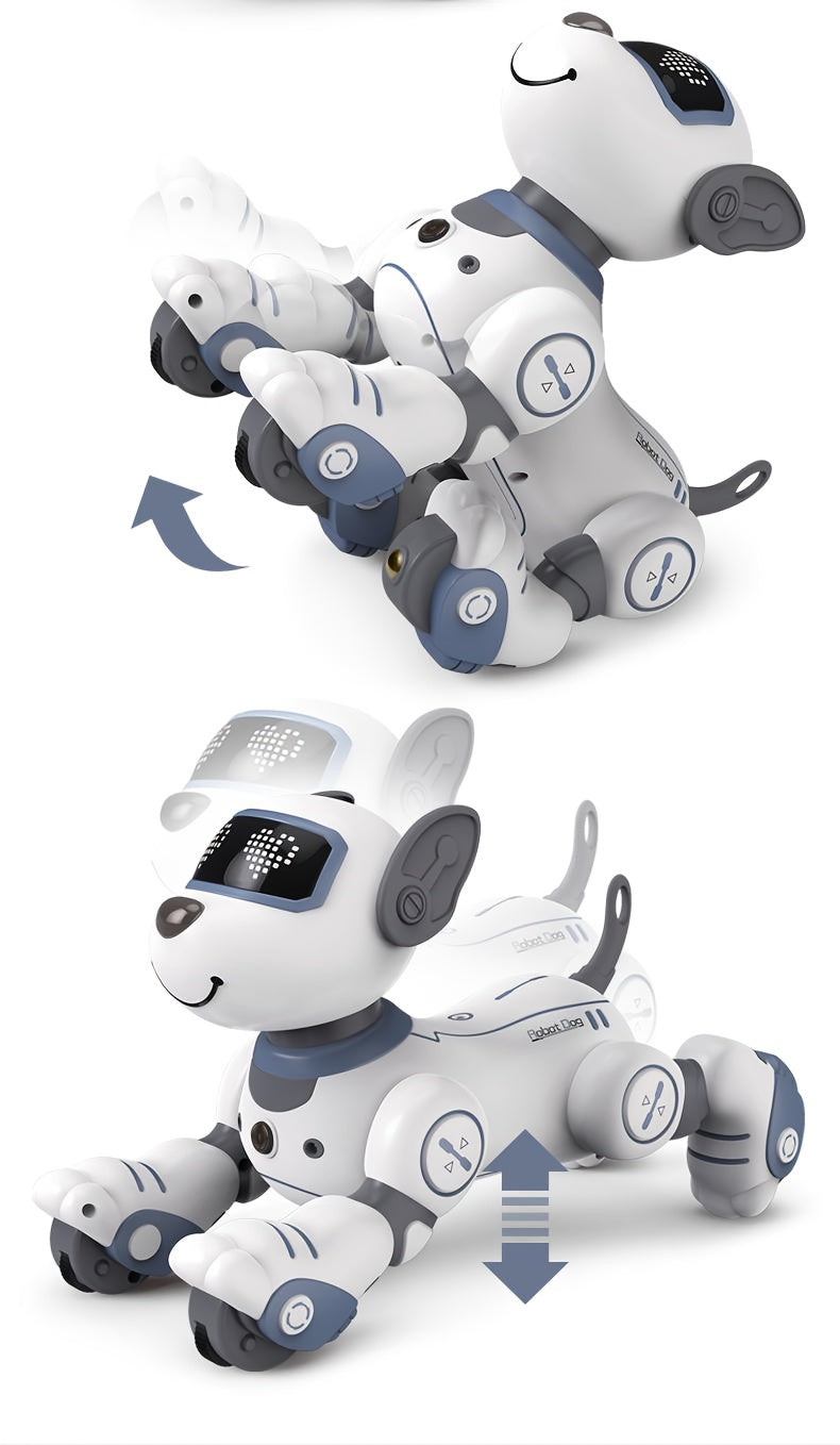 GRAXGROW Funny RC Robot Electronic Dog Stunt Dog Voice Command Programmable Music Dance, Infrared Remote Control Robot Dog for Kids Toys Ages 3+ Boys And Girls for Birthday Gifts, Entertainment, Interactive Play, Fun Robot, P
