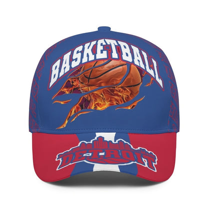 Detroit Basketball Graffiti Cap for Men & Women - Adjustable Snapback Baseball Hat with Iconic Print, Lightweight Suitable for All Seasons, Outdoor Travel, Beach Parties, Spring/Autumn Casual Wear,