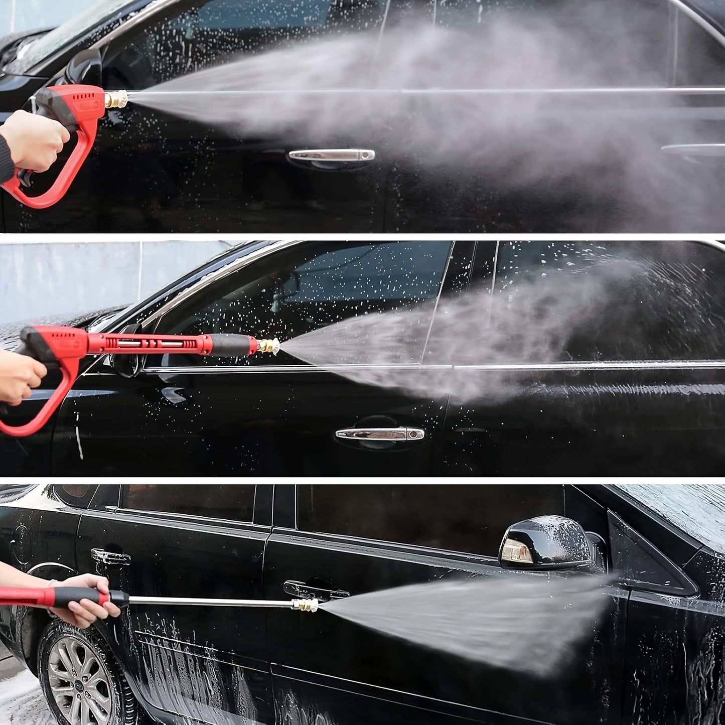 5000 PSI High-Pressure Wash Gun with 5 Nozzle Heads & M22 Connector - 39-Inch Heavy-Duty Stainless Steel Pressure Washer for Cars, Trucks, Motorcycles, Bikes, Lawn Equipment - Ergonomic Handle, Durable Construction, Car Wash
