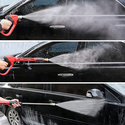 5000 PSI High-Pressure Wash Gun with 5 Nozzle Heads & M22 Connector - 39-Inch Heavy-Duty Stainless Steel Pressure Washer for Cars, Trucks, Motorcycles, Bikes, Lawn Equipment - Ergonomic Handle, Durable Construction, Car Wash