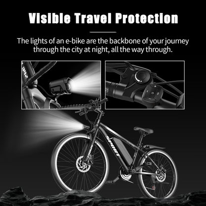 25MPH 26'' Electric Mountain Bike - 749W Motor, 10Ah Removable Battery, 7-Speed Gears, LCD Display, Disc Brakes, 330 lbs Capacity - Off-Road & Commuting Bicycle for Adventure Seekers, Electric Bike for Men, Electric Mountain