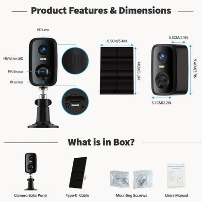 Halloween Special Offer! Wesecuu Solar Camera Security Cameras Wireless Outdoor Indoor for Home Security Camera, Supports 5G&2, 4Ghz Wifi, Smart Phone App Surveillance Camera System Outside, Pet Camera Cat Dog with Audio And