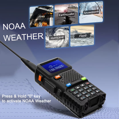 Baofeng UV-5RM Long Range Walkie Talkie, 10W High Power, Dual Band (UHF/VHF), 6-Band FM Radio, Rechargeable Battery, Clear Communication Up To 10 Miles, Compact & Durable Design Portable Radio, Sturdy Build, Intercom System,