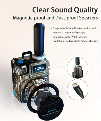OMI-M6 Pro 5000KM Worldwide Walkie Talkies with GPS Tracking, 72H Battery Noise Cancelling, Ideal for Truckers Marine Construction Crews