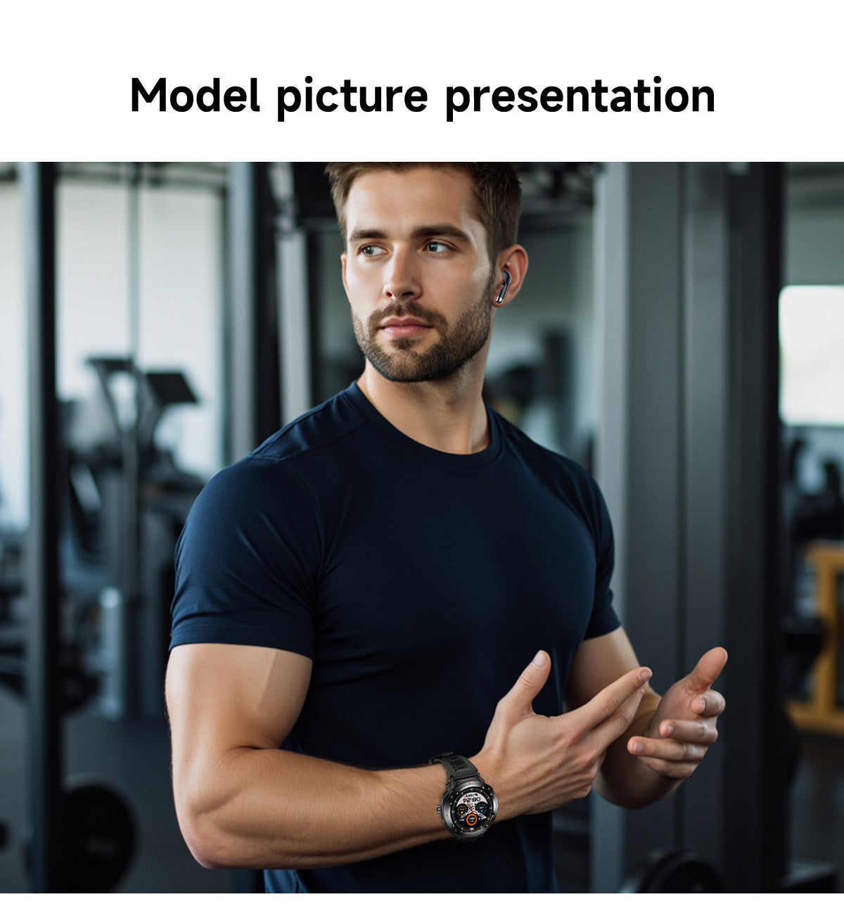 LIGE New Smartwatch with 2-in-1 Wireless Earbuds, NFC Access Card Function, Full Touch Control, - 1.46''TFT Screen, Fitness Tracker, Music Playback, Sleep Monitor, Weather Updates, Information Storage, Multiple Sports Modes,