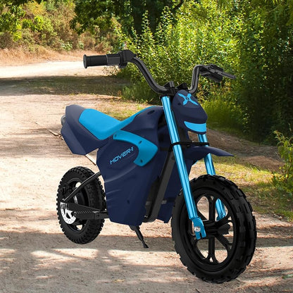 Hover-1 My First Dirt Bike for Kids - 300W Motor, 9MPH Max Speed, 9 Mile Range, 12" Off-Road Tires, 120LB Max Weight, Twist Grip Throttle & Rear Disc Brake Electric Dirt Bike for Kids Ages 5+ Years