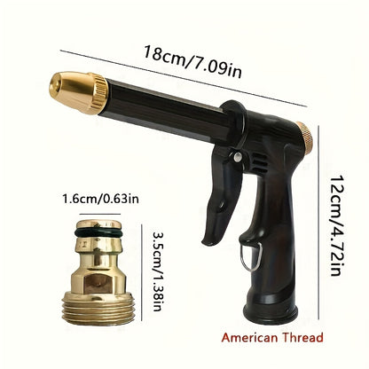 1pc High-Pressure Motorcycle& Car Wash Water Gun- Durable Plastic Construction, Adjustable Nozzle with Garden Hose Connector, Ergonomic Grip for Bikes, Vehicles, Cars, SUVs, Trucks- Heavy-Duty Manual Pressure Washer Tool, Out