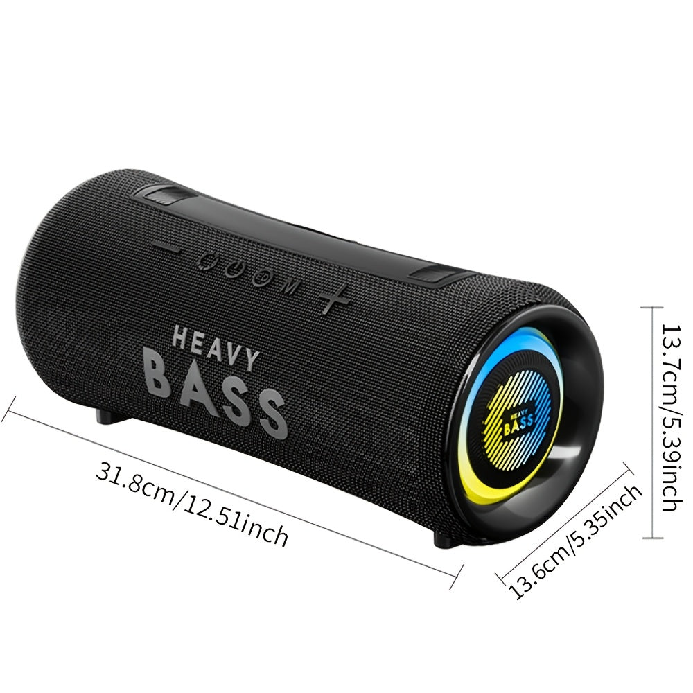 BASS-32 Party Wireless Speaker | 40W Heavy Bass Subwoofer, 360° Sound & RGB Lights, Portable, Tabletop, Button Control, Surround Sound, 6.1 Channel Configuration, USB Type-C Charging
