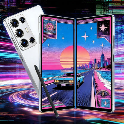 2026 New S25 Intelligent Android Phone | 6.8-inch/3.5-inch, 5G Unlocked Large Screen, Dual 13MP+48MP Camera, USB Type-C Charging, Dual SIM Slots, Includes Stylus, Headphones, Data Cable, Phone Case, Screen Protector | Ideal f