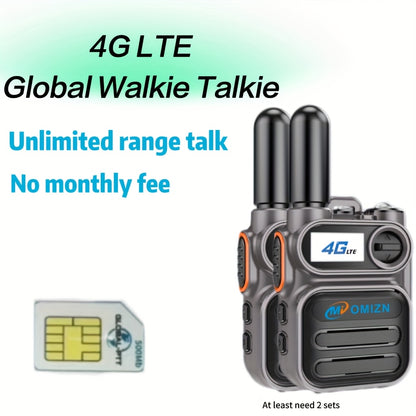 Global Walkie-Talkie with 5G Signal, Shockproof Anti-Fall Dustproof Design, 7-Day Standby, Dual SIM Card Slots, Type-C Fast Charging & Built-in Flashlight for Outdoor Communication