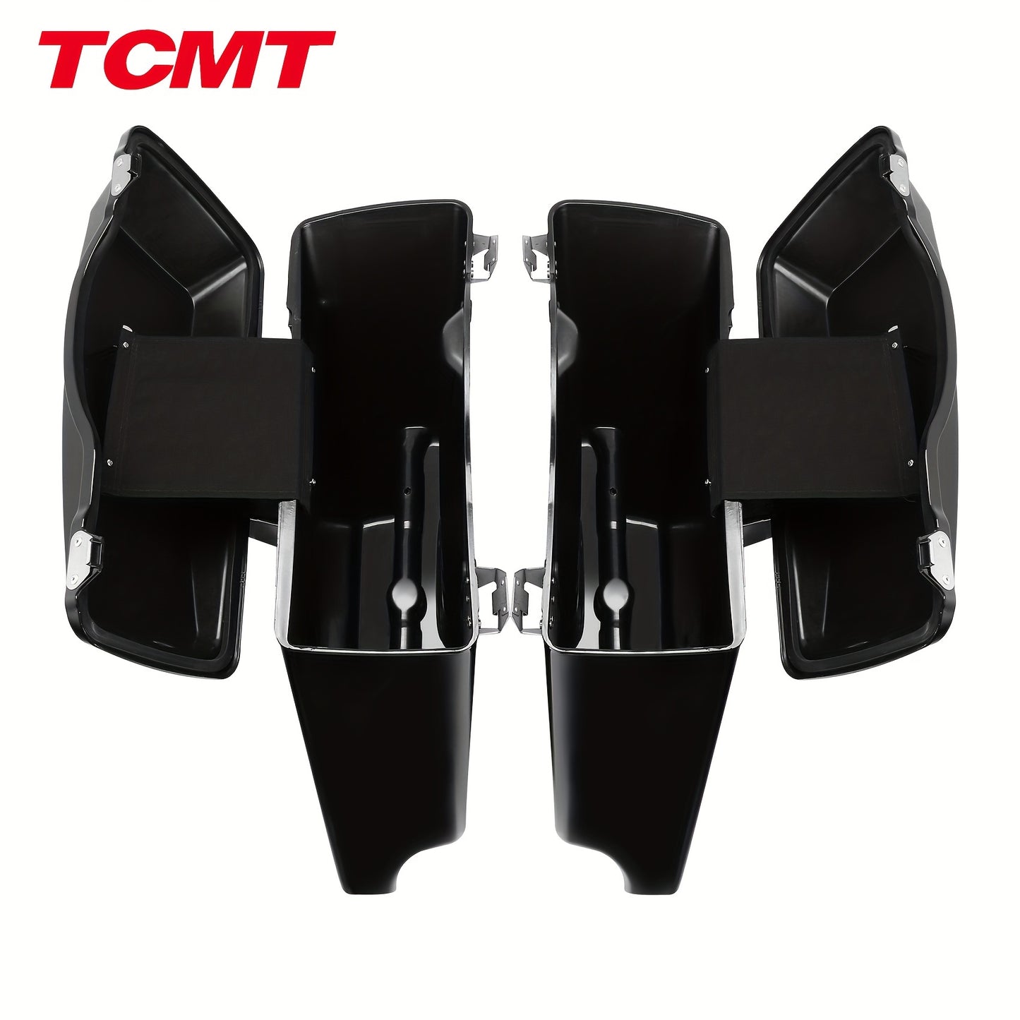 TCMT 5" Stretched Saddlebags Fit For Street Electra Glide Road King Ultra Classic Touring 1993-2013