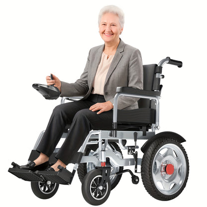 One Click Folding! Adult And Elderly Electric Wheelchairs with Electromagnetic Braking Are Safe And Reliable. Solid Inflatable Tires Have Strong Adaptability And A Range Of 15 Kilometers. They Are A Great Tool for Shopping An