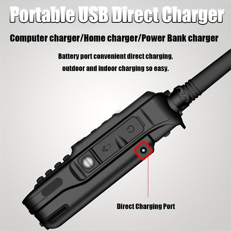 BAOFENG Walkie Talkie - Handheld Multi-Band Reception & Transmittance, Portable Dual-Way Radio with Large Capacity, High Power, Long-Range Communication, LED Flashlight, and Radio Frequency Monitoring, Walkie Talkie Designed