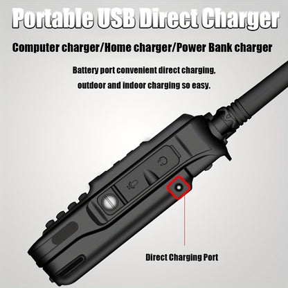 BAOFENG Walkie Talkie - Handheld Multi-Band Reception & Transmittance, Portable Dual-Way Radio with Large Capacity, High Power, Long-Range Communication, LED Flashlight, and Radio Frequency Monitoring, Walkie Talkie Designed