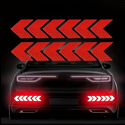 48pcs Set of Waterproof Reflective Arrow Stickers for Cars, RVs, Motorcycles, and Bicycles - Universal Nighttime Warning Decals, Car Decals, Christmas Gift, Car Decal Red Green, Car Accessorie, Reflective Sticker, Car Sticker