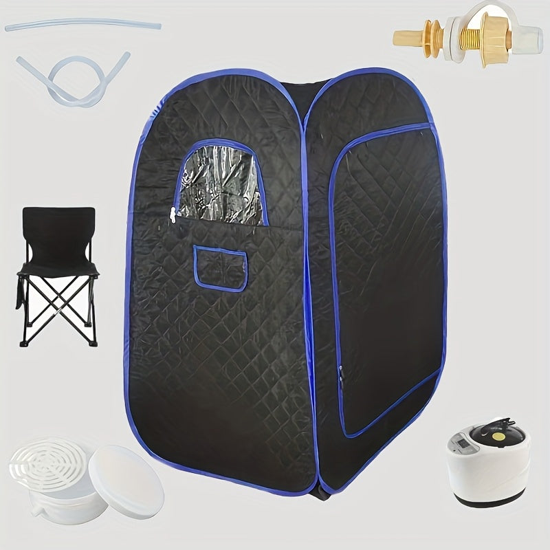 Single Sauna Sweat Steamer, Equipped with Steam Generator, Folding Chair, American Standard Plug, Can Also Steam Sauna At Home, Convenient And Movable, Ideal Family Gift
