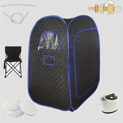 Single Sauna Sweat Steamer, Equipped with Steam Generator, Folding Chair, American Standard Plug, Can Also Steam Sauna At Home, Convenient And Movable, Ideal Family Gift