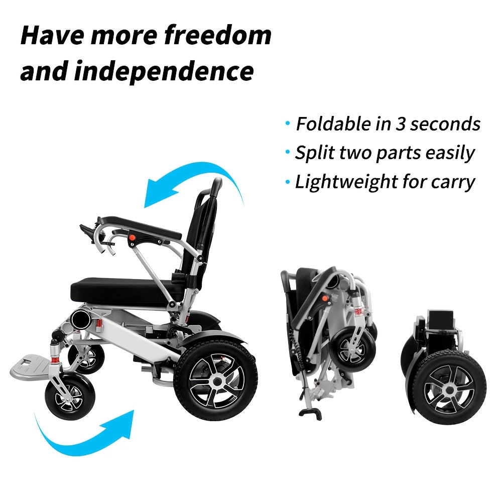 Electric Wheelchair For Seniors, 500W High Power, 30+ Miles Long Range, Foldable, EABS Braking