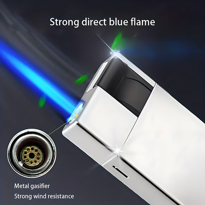 1pc/5pcs Set of Lighters, Butane Lighters, Windproof Lighters, Straight Blue Flame Lighters, Portable Lightweight Lighters, Refillable, Suitable for Outdoor Camping, Barbecue, Hiking, Precise Ignition, Household/Wedding/Party