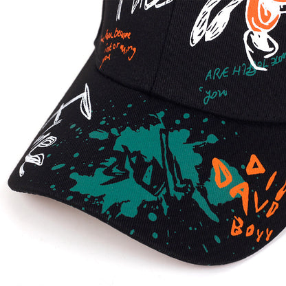 Two-piece "one hat and one decorative necklace" combination, new youth hip-hop baseball cap, exquisite embroidery adjustable lightweight and breathable travel, travel, size, and holiday gifts best choicesuitable for men and w