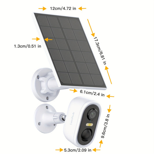 4pcs LaxiHub 1296P FHD, 3MP FHD Wireless Security Camera, Outdoor Use 2, 4GHz WiFi Camera Surveillance Camera, AI Motion Tracking, IP65 Waterproof Color Night Vision, Two Way Audio For Baby & Pet Safety Remote Access Via App