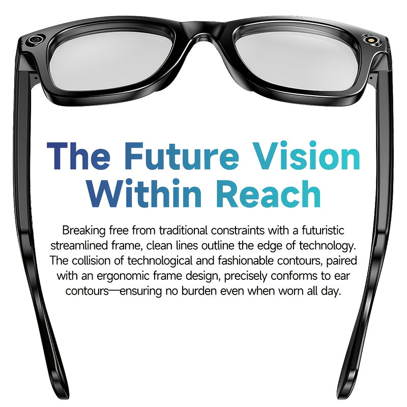 Fashionable Glasses with A Smart  | Bluetooth Calling And Music Playback | Real-time Multi-language Translation | HD  Recording | UV Protection | Lightweight, Hands-free Design - Perfect for Travel Vlogging And Outdoor Advent