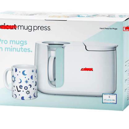 C.ri.cut Mug Press™, Portable Heat Press, Mini Heat Press Machine, Portable, 3 Modes, Adjustable Temperature Control, Compact Design for DIY Projects, Portable Electric Heat Press Machine, Ideal for Crafts & Fabric, Include