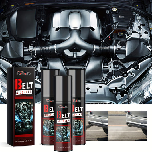 3pcs Car Engine Belt Noise Reducer & Lubricant Spray - Heavy-Duty Belt Conditioner for Quiet Operation, -Wear Formula, Long-Lasting Protection, Spray For Car, White Lithium Grease, Car Engine Lubricant, Car Lubricant, Bicycle