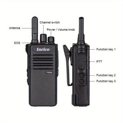 2pcs 4G LTE Zello Network Radio Ptt Walkie Talkie GPS WIFI Android Walkie Talkie Inrico T522A