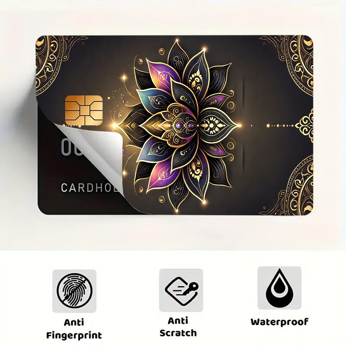 1/2/4pcs Set of Exquisite Pattern Stickers, Party Gift, Suitable for EBT, Transportation, Keys, Credit Cards, Debit Cards, Bank Card Protection, Matte Finish, Digital Printing, Fits Small Chip Cards, Cool Decoration and Gift,