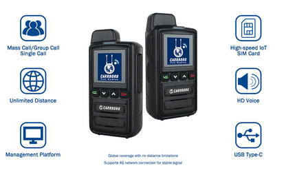 2 Pack X13 Global 4G/5G Walkie Talkies with Lifetime Free Data & SIM Cards - Nationwide Unlimited Range Two-Way Radios, 4000mAh Type-C Battery, -Like Tracking, Heavy-Duty for Hunting, Fishing,, Events (Black)