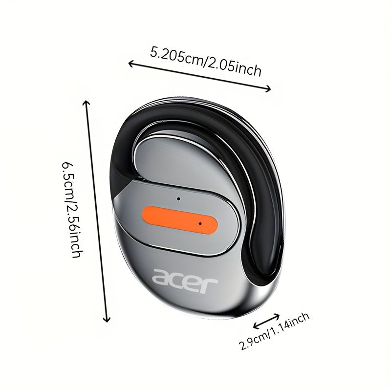 Acer True Wireless Earphones with Microphone, TWS Headphones, Touch Volume, Wireless Sports Earhooks, LED Display Charging Case, Half Open Back, HD Talk, Compatible with Mobile Phones, Rechargeable Battery, Type-C Charging, S
