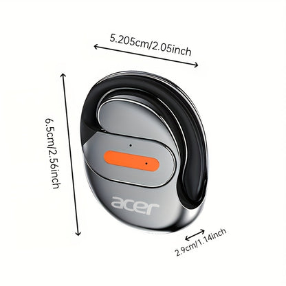 Acer True Wireless Earphones with Microphone, TWS Headphones, Touch Volume, Wireless Sports Earhooks, LED Display Charging Case, Half Open Back, HD Talk, Compatible with Mobile Phones, Rechargeable Battery, Type-C Charging, S