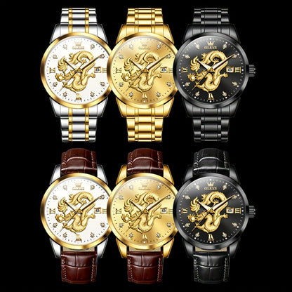 OLEVS New Luxury Business Luminous Quartz Stainless Steel Watches for Men Original Top Brand Fashion Men'S Wrist Watches Golden Trend High Quality Best Selling Men'S Watches, Fashion Watches for Men, Mechanical Watches for Me