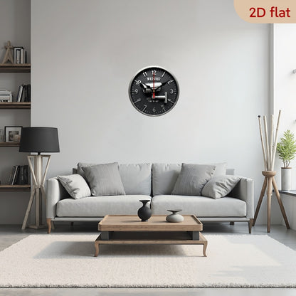 Single Piece 9.8-Inch Modern Minimalist Silent Non-Ticking Wooden Wall Clock with Built-In Security Camera - 24-Hour Monitoring, Battery-Powered (AA Batteries Not Included) - Home/Office/Studio Decor, Easy-to-Read Face & Hand