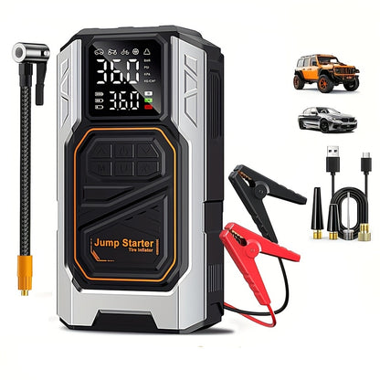 Tire Inflator Portable Air Compressor, Portable Air Compressor with Digital Gauge & LED Light, USB Rechargeable, 3X Fast Inflation, for SUV Cars Bikes Motorcycles & Sports Equipment And Ball, Black Friday Christmas 2026 New Y