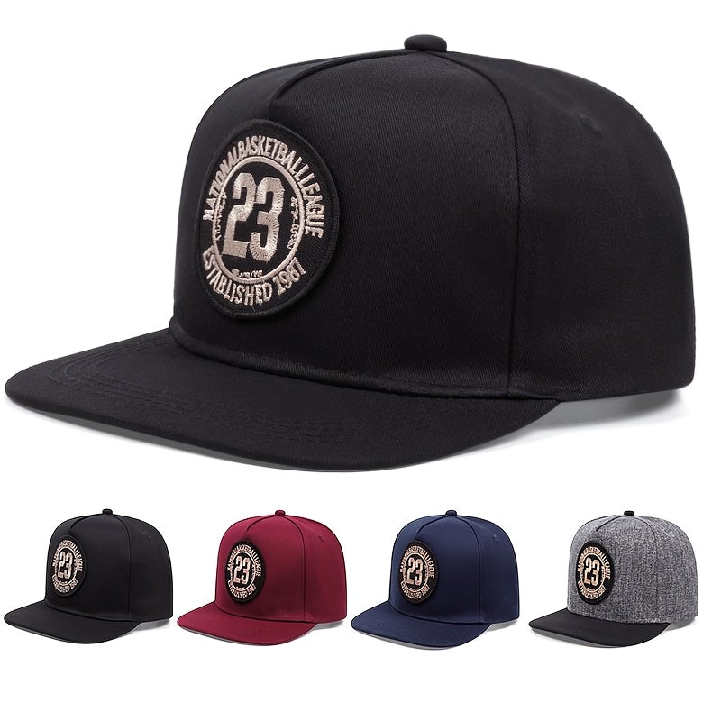 4pcs 23 Embroidered Streetwear Snapback Hats - Adjustable Lightweight Baseball Caps for Men & Women, Multi-Color Options, Perfect Holiday Gifts for Christmas, Thanksgiving, Halloween, New Year, Casual Streetwear, Giftready He