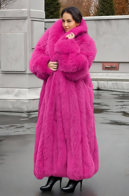 FHILLINUO Chic Women'S Faux Coat | Long Length, Solid Color, Single Breasted, with Pockets, Comfortable and Warm for Fall/Winter