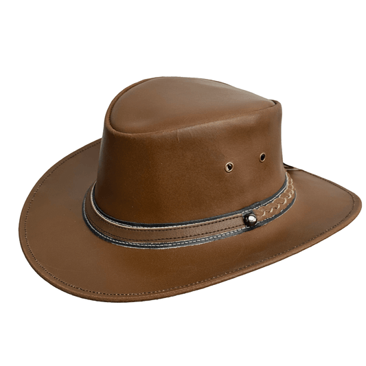 Western Style Genuine Cowhide Cowboy Hat – Shapeable Wide Brim for Men & Women