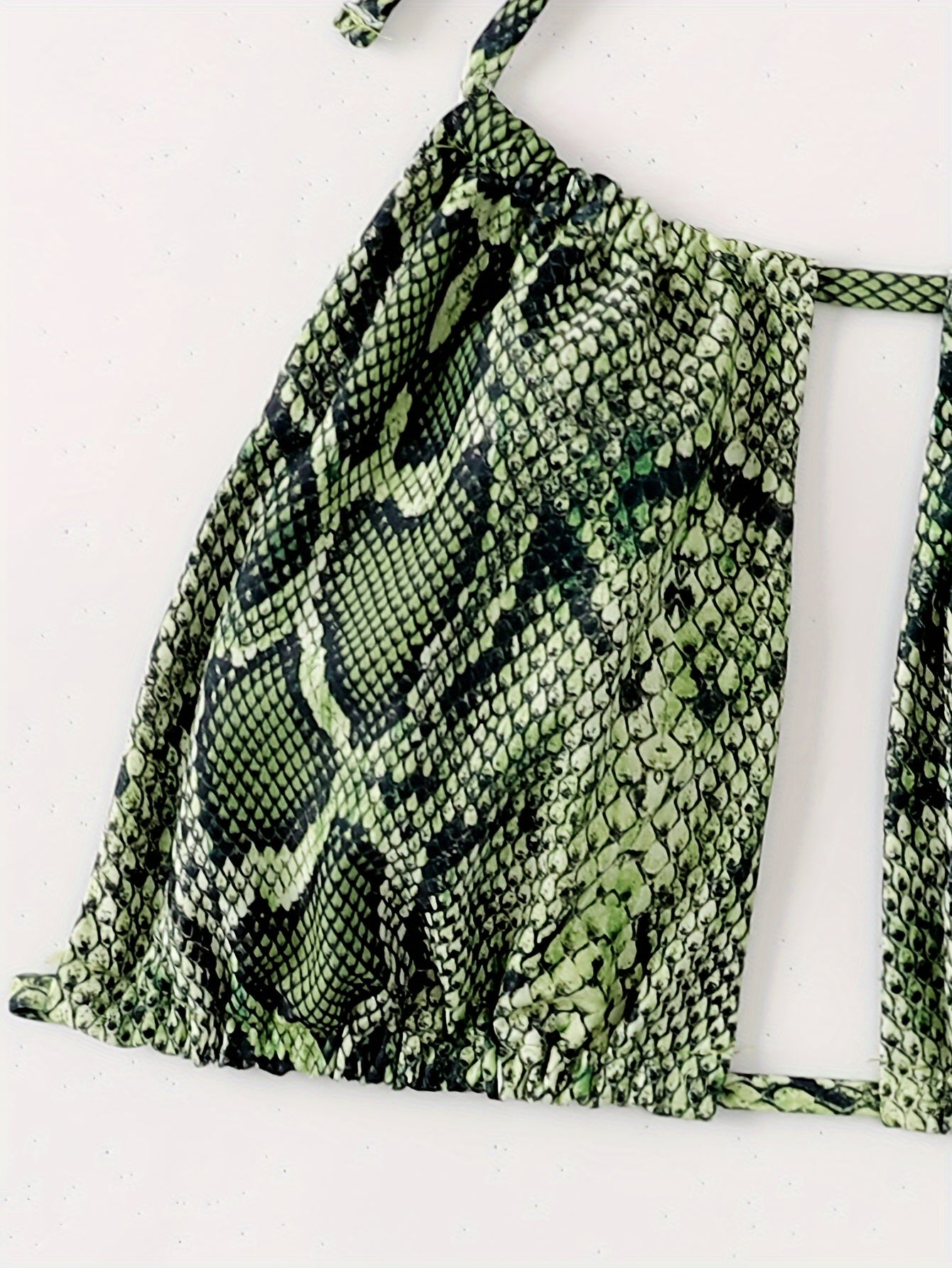 Women'S Swimsuit Featuring a Hollow Design with a Sexy Halter Neck, Inspired by New European And American Snake Patterns