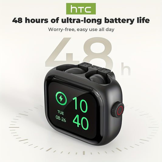 HTC NE20, A New Type Of AI Translation In-ear Wireless Earphone, Supports 134 Translation Languages for Face-to-face Translation. It Features A Newly Designed LED Intelligent Touch Screen, Intelligent Rotary Buttons for Multi